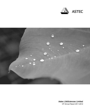 Thumbnail Astec Lifesciences
 Annual Report 2011-2012