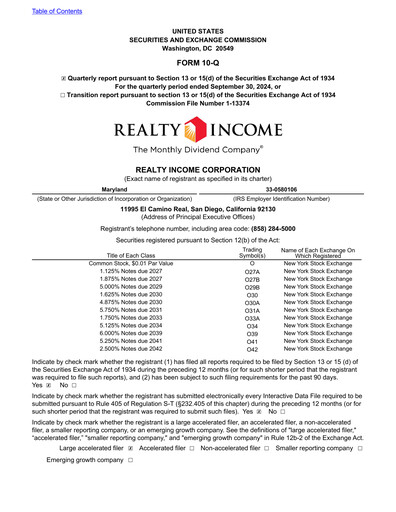 Thumbnail Realty Income Quarterly Report 2024-q3