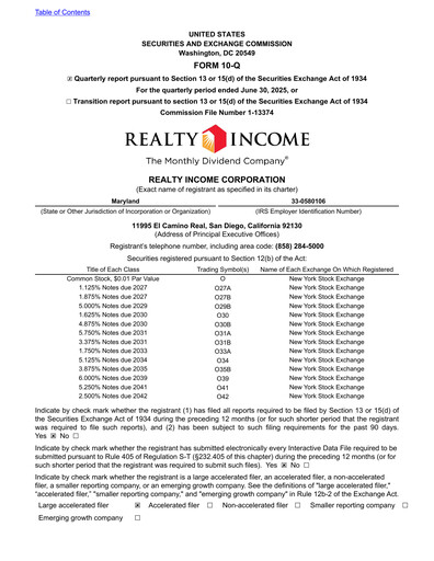 Thumbnail Realty Income Quarterly Report 2025-q2