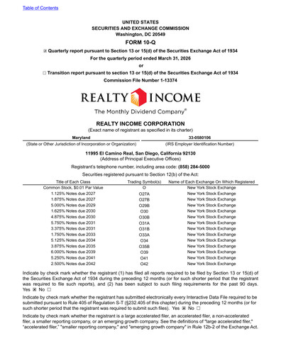 Thumbnail Realty Income Quarterly Report 2026-q1