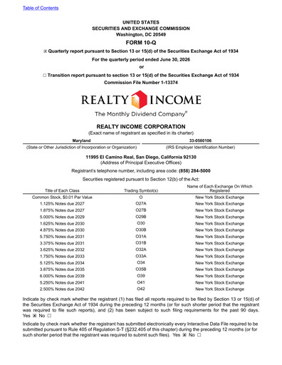 Thumbnail Realty Income Quarterly Report 2026-q2