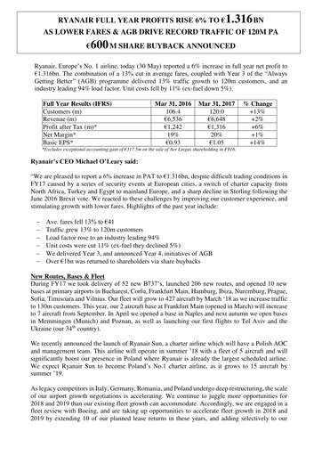 Thumbnail Ryanair Financial Report 2017
