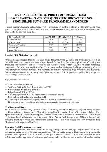 Thumbnail Ryanair Quarterly Report 2015-q3