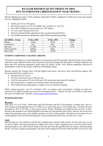 Thumbnail Ryanair Quarterly Report 2019-q3