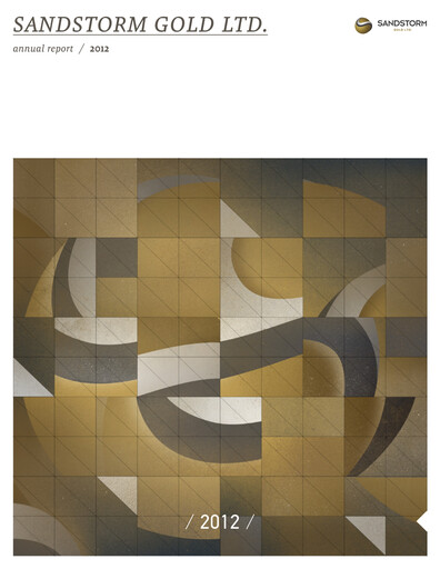 Thumbnail Sandstorm Gold Annual Report 2012