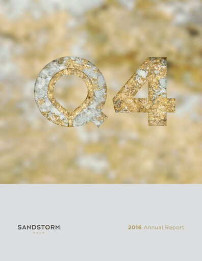 Thumbnail Sandstorm Gold Annual Report 2016