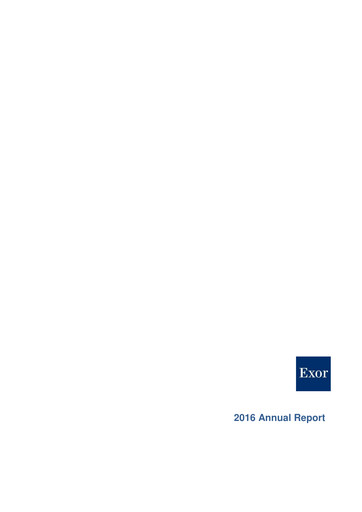 Thumbnail Exor
 Annual Report 2016