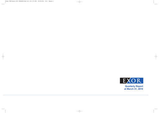 Thumbnail Exor
 Quarterly Report 2010-q1
