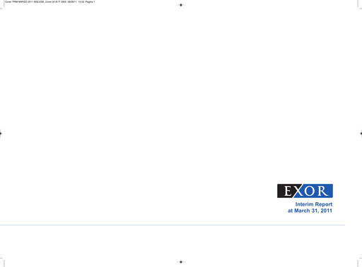 Thumbnail Exor
 Quarterly Report 2011-q1