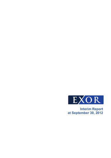 Thumbnail Exor
 Quarterly Report 2012-q3