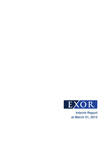 Thumbnail Exor
 Quarterly Report 2013-q1