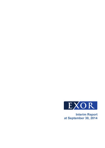Thumbnail Exor
 Quarterly Report 2014-q3