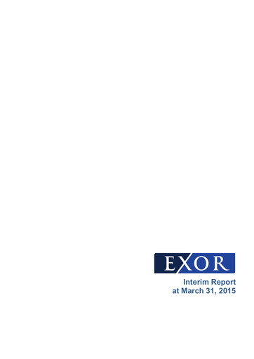 Thumbnail Exor
 Quarterly Report 2015-q1