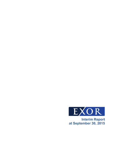 Thumbnail Exor
 Quarterly Report 2015-q3