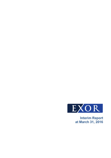 Thumbnail Exor
 Quarterly Report 2016-q1