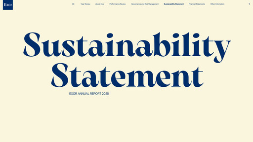 Thumbnail Exor
 Sustainability Report 2025