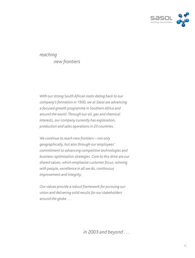 Thumbnail Sasol Annual Report fy2003