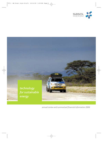 Thumbnail Sasol Annual Report fy2006