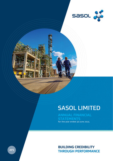 Miniature Sasol Bilan financier 2025