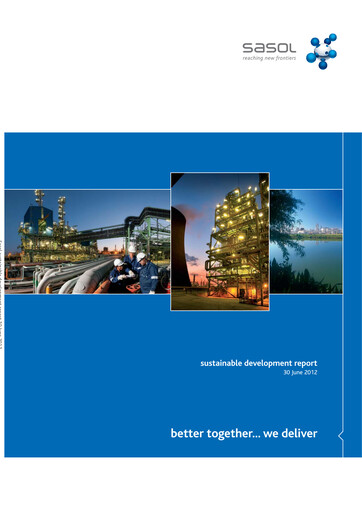 Thumbnail Sasol Sustainability Report 2012
