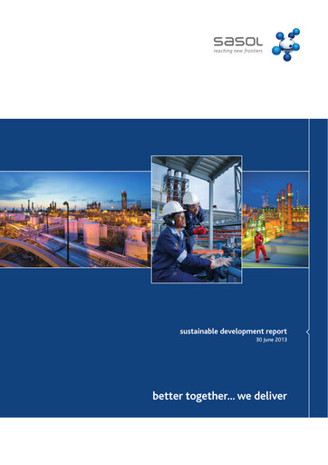 Thumbnail Sasol Sustainability Report 2013