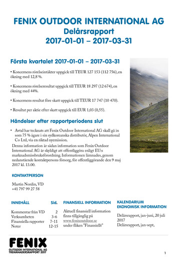Thumbnail Fenix Outdoor Quarterly Report 2017-q1
