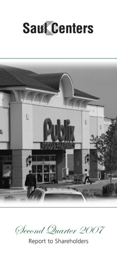 Thumbnail Saul Centers Quarterly Report 2007-q2