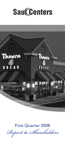 Thumbnail Saul Centers Quarterly Report 2008-q1
