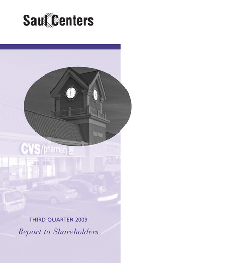 Thumbnail Saul Centers Quarterly Report 2009-q3