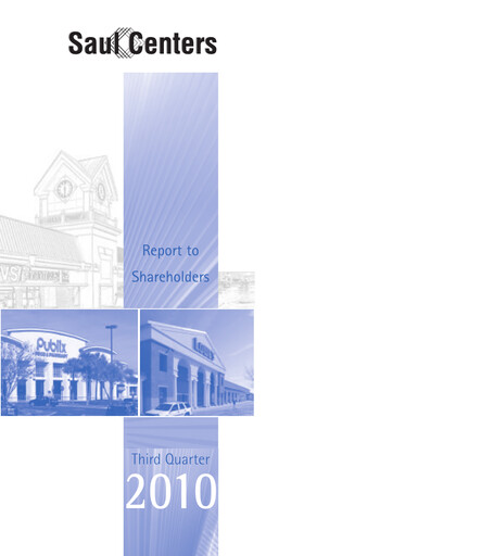 Thumbnail Saul Centers Quarterly Report 2010-q3