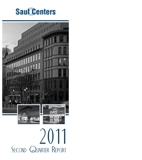 Thumbnail Saul Centers Quarterly Report 2011-q2