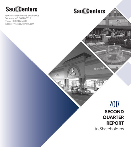 Thumbnail Saul Centers Quarterly Report 2017-q2