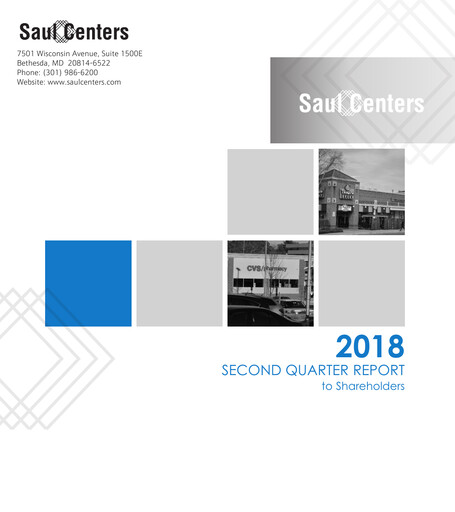 Thumbnail Saul Centers Quarterly Report 2018-q2
