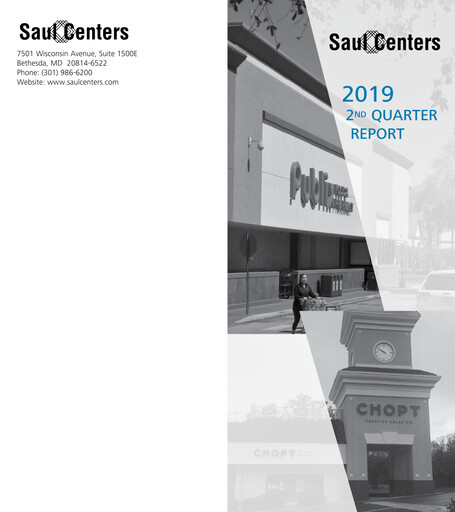 Thumbnail Saul Centers Quarterly Report 2019-q2