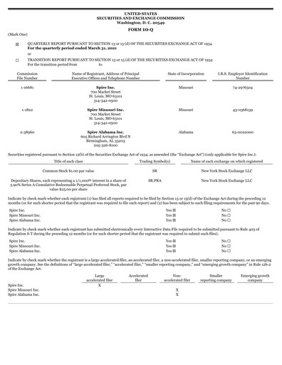 Vorschaubild Spire Inc. Quartalsbericht 2021-q2