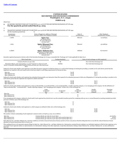 Vorschaubild Spire Inc. Quartalsbericht 2025-q2