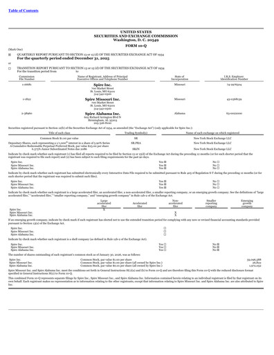 Vorschaubild Spire Inc. Quartalsbericht 2026-q1