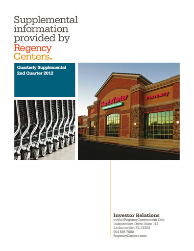 Thumbnail Regency Centers
 Quarterly Report 2012-q2