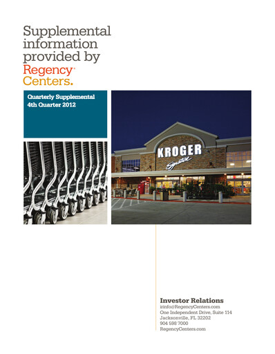 Thumbnail Regency Centers
 Quarterly Report 2012-q4