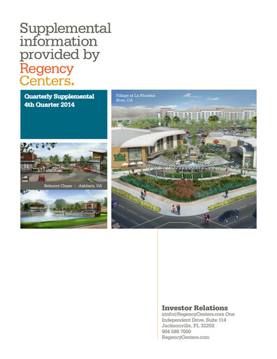 Thumbnail Regency Centers
 Quarterly Report 2014-q4