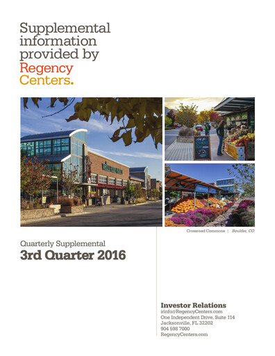 Thumbnail Regency Centers
 Quarterly Report 2016-q3