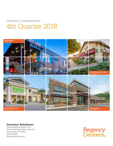 Thumbnail Regency Centers
 Quarterly Report 2018-q4