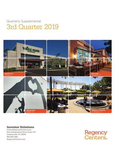 Thumbnail Regency Centers
 Quarterly Report 2019-q3