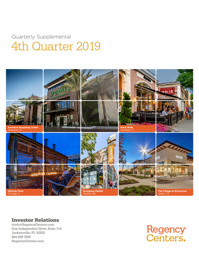 Thumbnail Regency Centers
 Quarterly Report 2019-q4