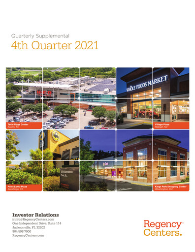 Thumbnail Regency Centers
 Quarterly Report 2021-q4