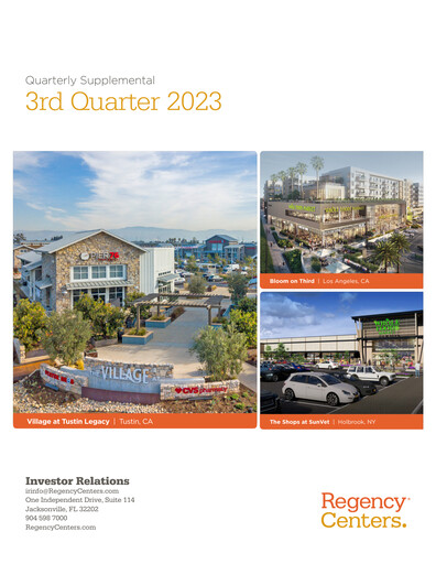 Thumbnail Regency Centers
 Quarterly Report 2023-q3