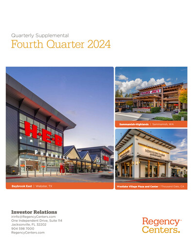 Thumbnail Regency Centers
 Quarterly Report 2024-q4