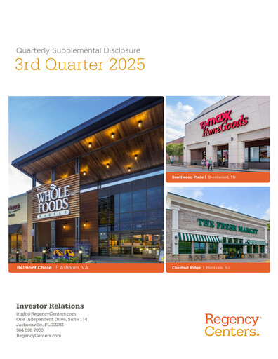 Thumbnail Regency Centers
 Quarterly Report 2025-q3