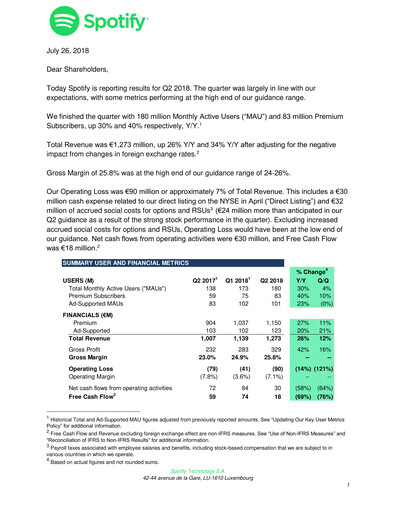 Thumbnail Spotify Quarterly Report 2018-q2