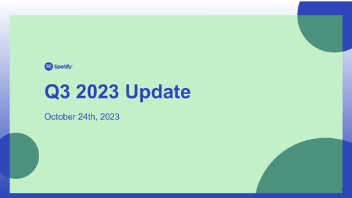 Thumbnail Spotify Quarterly Report 2023-q3